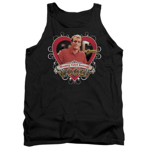 AN OFFCIALLY LICENSED CHEERS WOODY ADULT UNISEX TANK TOP BLACK