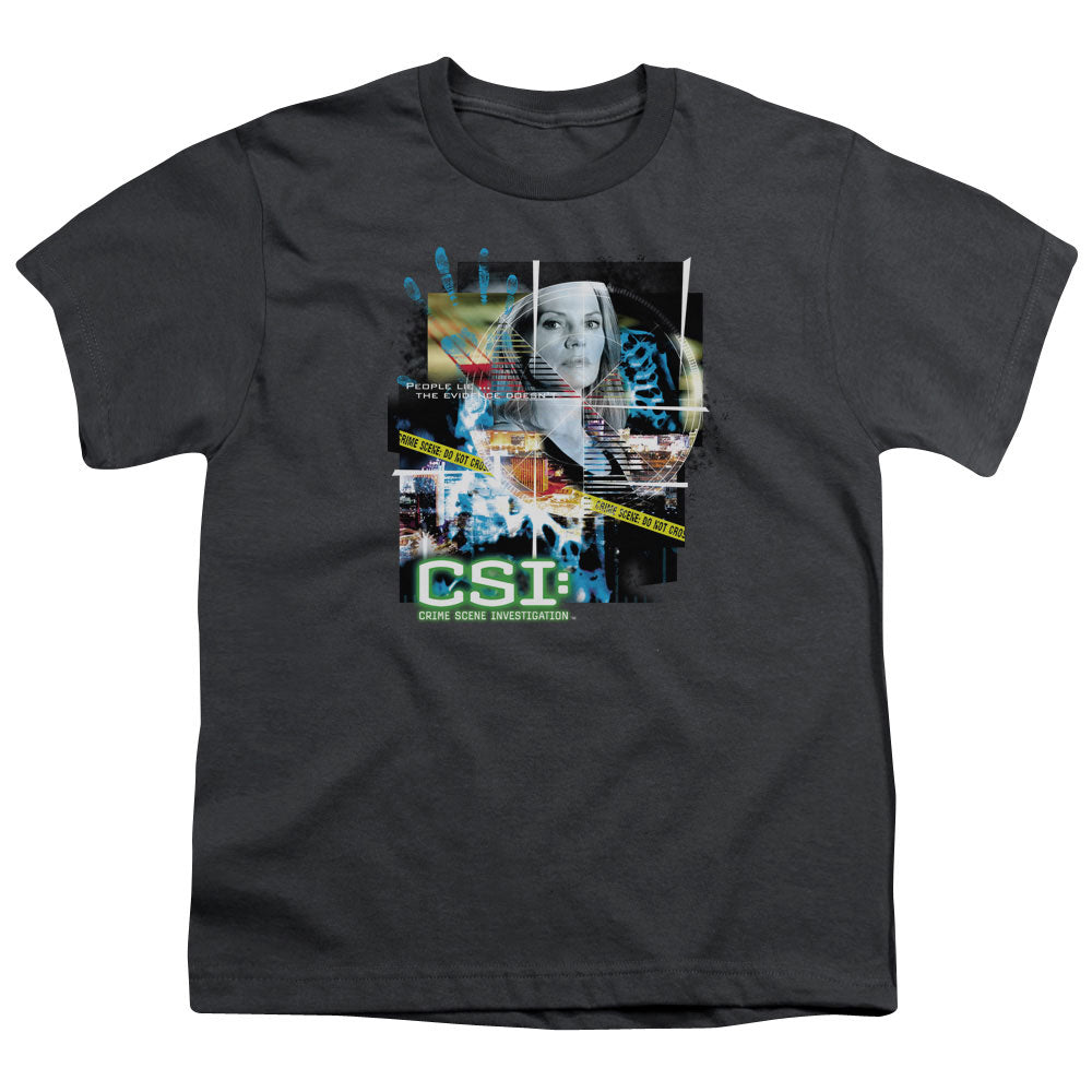 Csi Evidence Collage Licensed Kid's T-Shirt (Ages 4-7) SM-XL
