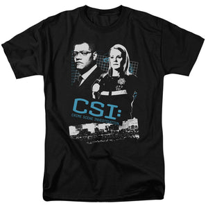 AN OFFCIALLY LICENSED CSI INVESTIGATE THIS MEN'S REGULAR FIT T-SHIRT BLACK