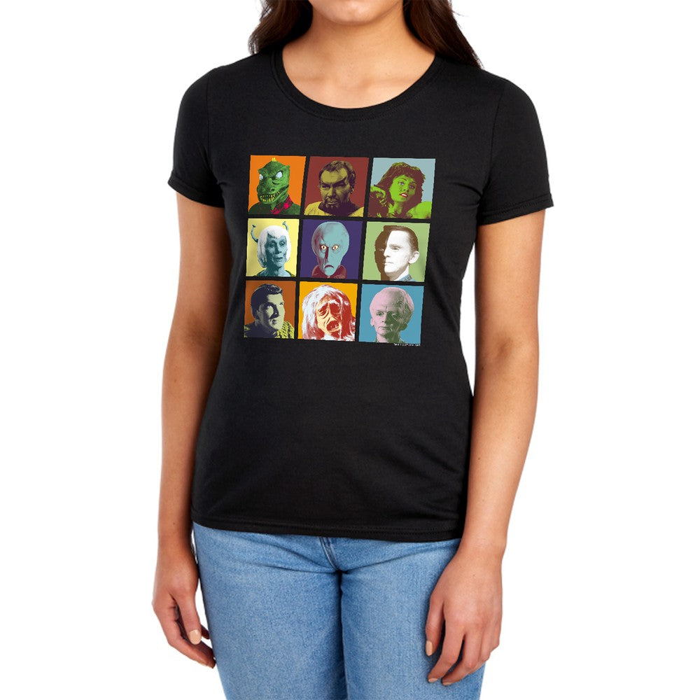 Star Trek Alien Squares Licensed Women's T-Shirt Regular Fit MD-XL