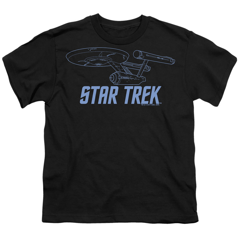 Star Trek Enterprise Outline Licensed Kid's T-Shirt (Ages 4-7) SM-XL