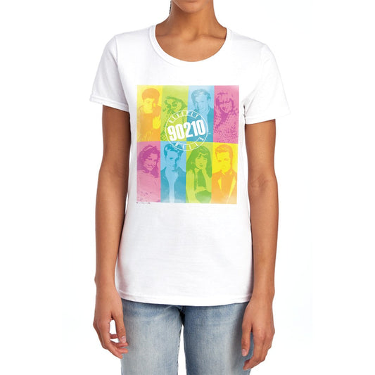 90210 Color Block Of Friends Licensed Women's T-Shirt Regular Fit LG-2X