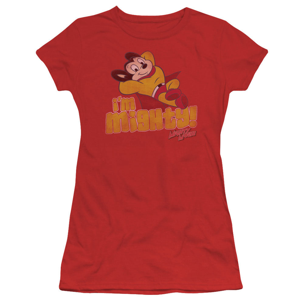 Mighty Mouse Im Mighty Licensed Women's T-Shirt Juniors SM