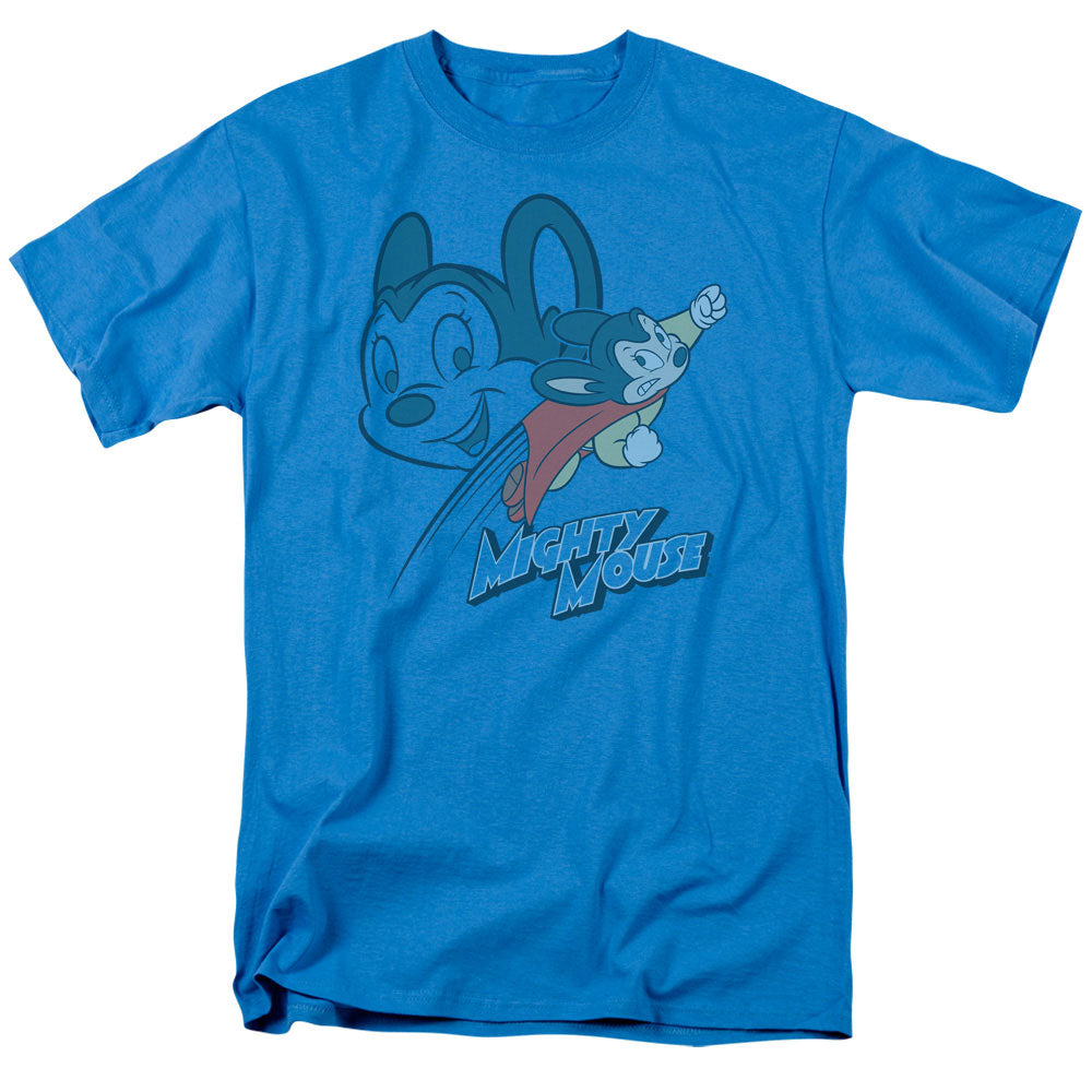 Mighty Mouse Double Mouse Licensed Adult Unisex T-Shirt Regular Fit Tee SM-3X