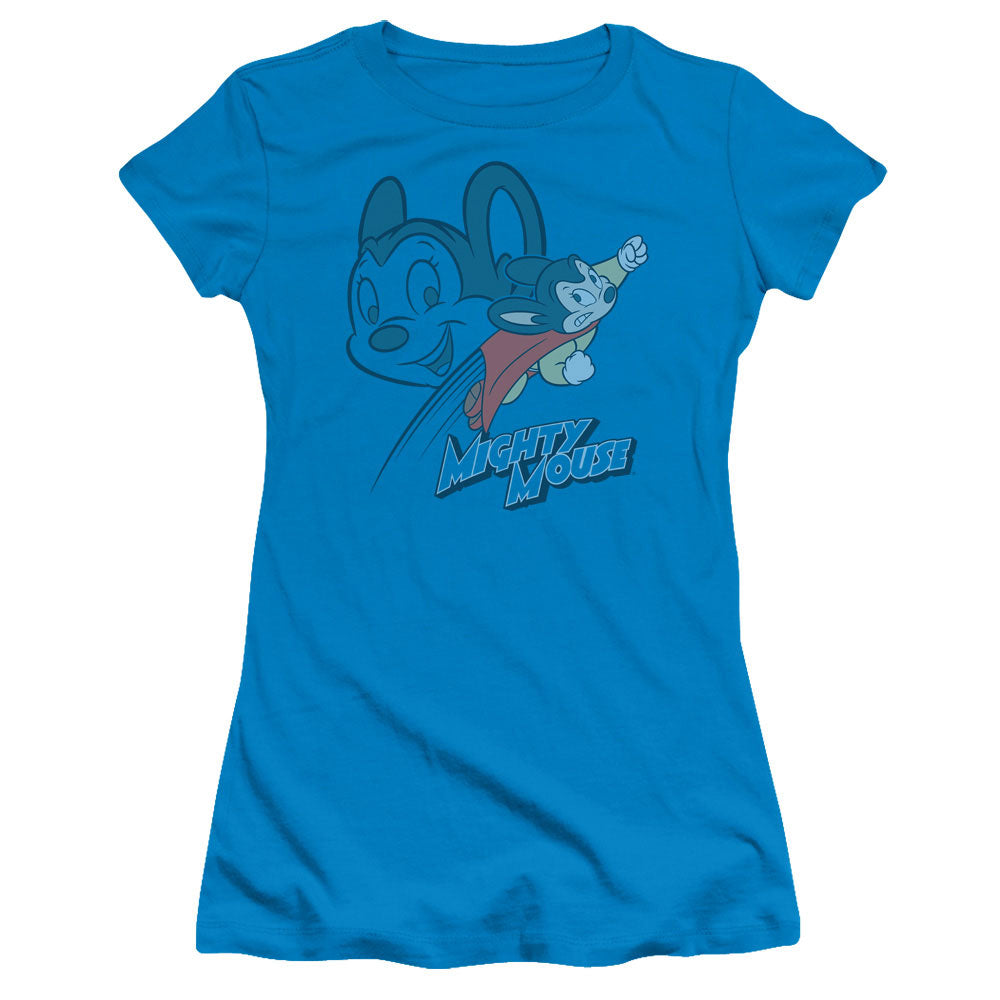 Mighty Mouse Double Mouse Licensed Women's T-Shirt Juniors SM-XL