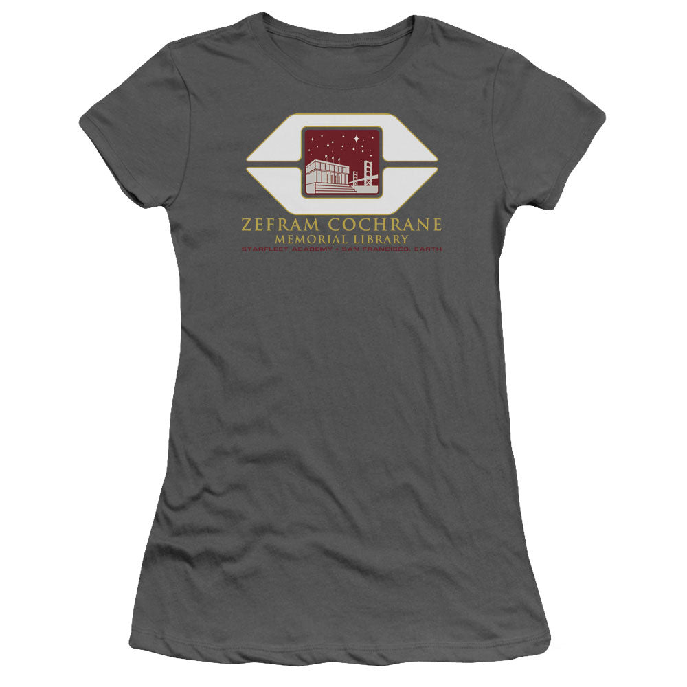 Star Trek Cochrane Library Licensed Women's T-Shirt Juniors SM