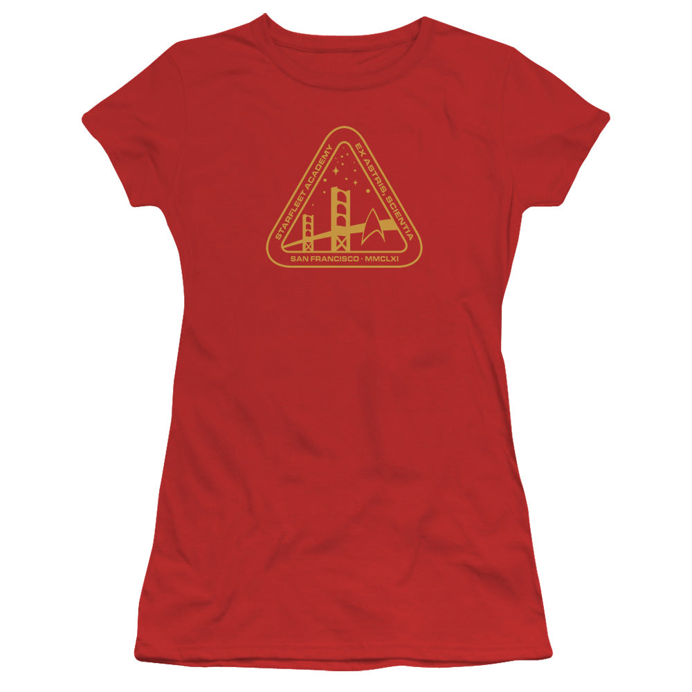 Star Trek Gold Academy Licensed Women's T-Shirt Juniors SM