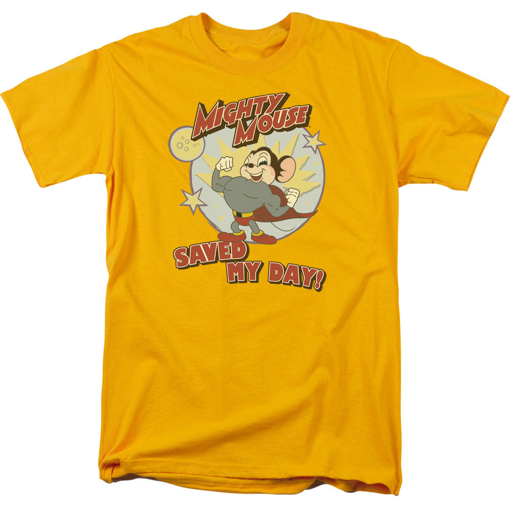 Mighty Mouse Vintage Day Licensed Adult Unisex T-Shirt Regular Fit Tee SM-3X
