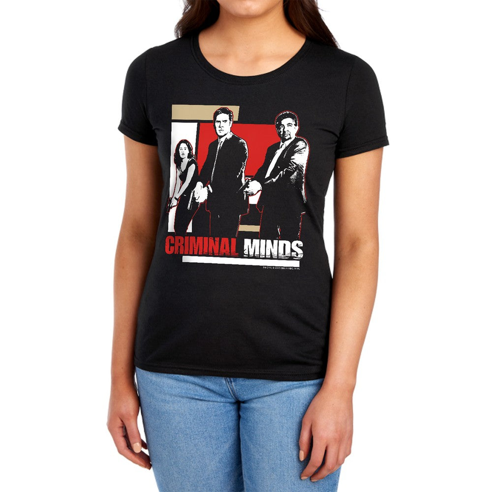 Criminal Minds Guns Drawn Licensed Women's T-Shirt Regular Fit SM-XL