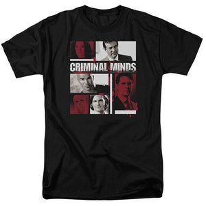 AN OFFCIALLY LICENSED CRIMINAL MINDS CHARACTER BOXES MEN'S REGULAR FIT T-SHIRT BLACK