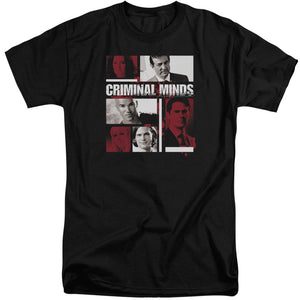 AN OFFCIALLY LICENSED CRIMINAL MINDS CHARACTER BOXES MEN'S TALL FIT T-SHIRT BLACK