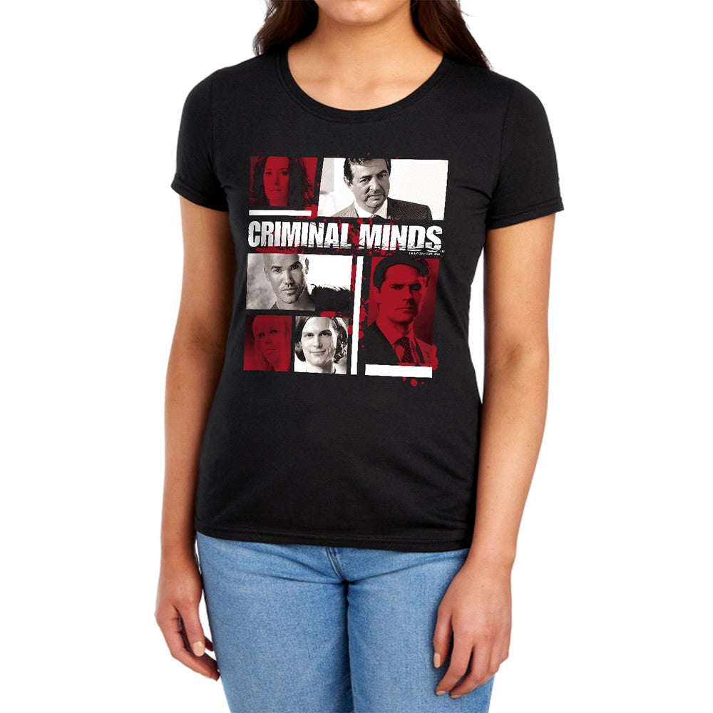 Criminal Minds Character Boxes Licensed Women's T-Shirt Regular Fit SM-XL