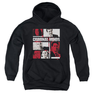 AN OFFCIALLY LICENSED CRIMINAL MINDS CHARACTER BOXES YOUTH HOODIE BLACK