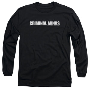 AN OFFCIALLY LICENSED CRIMINAL MINDS LOGO MEN'S LONG SLEEVE T-SHIRT BLACK