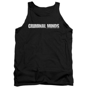 AN OFFCIALLY LICENSED CRIMINAL MINDS LOGO ADULT UNISEX TANK TOP BLACK