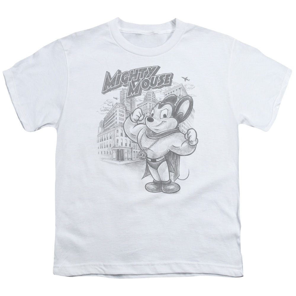 Mighty Mouse Protect And Serve Licensed Kid's T-Shirt (Ages 4-7) SM-LG