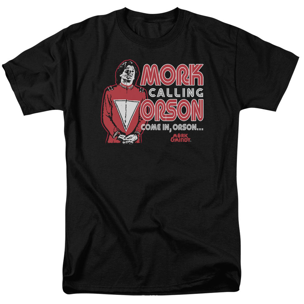 Mork & Mindy Mork Calling Orson Licensed Adult Unisex T-Shirt Regular Fit Tee