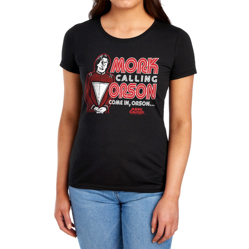 Mork & Mindy Mork Calling Orson Licensed Women's T-Shirt Regular Fit SM
