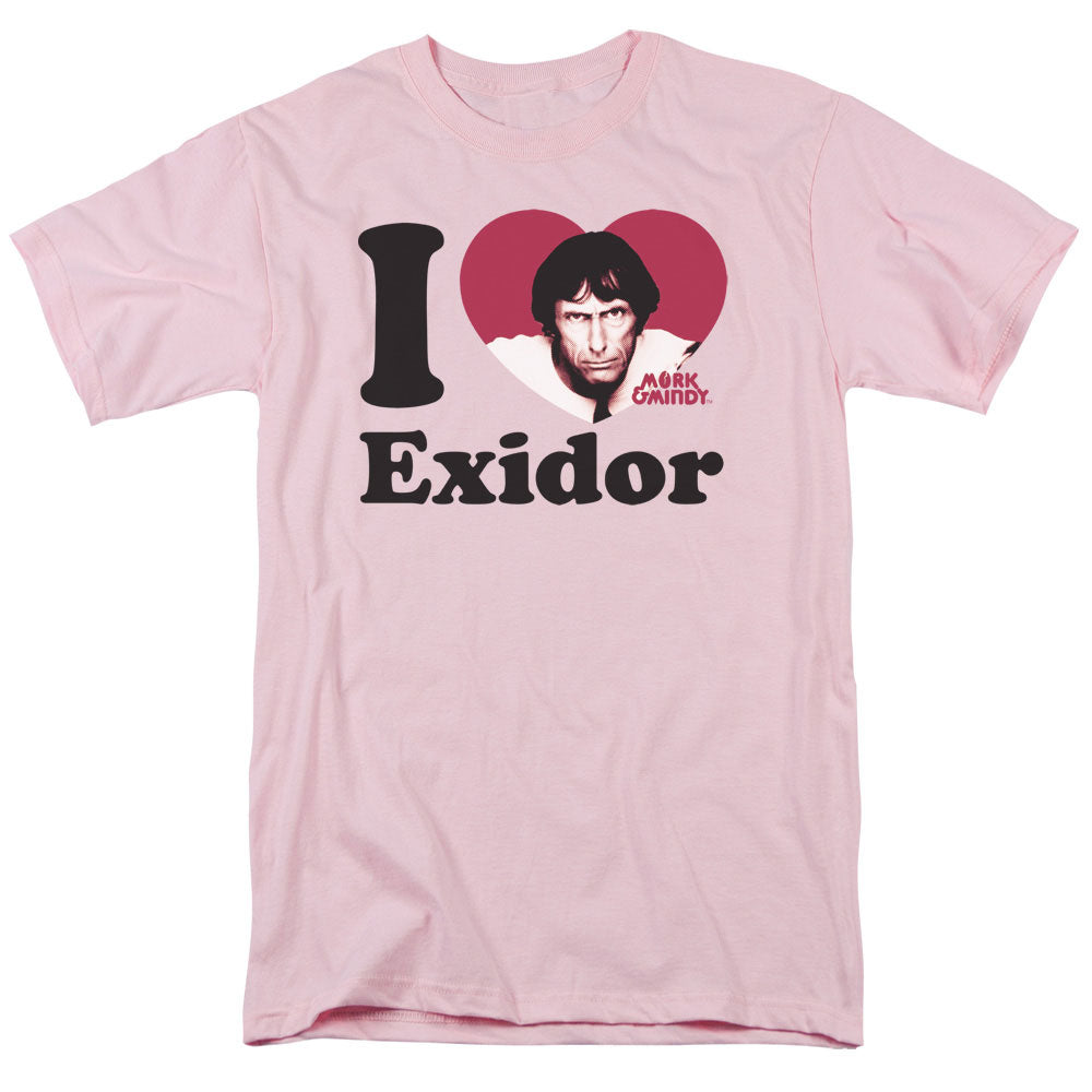 Mork & Mindy I Heart Exidor Licensed Adult Unisex T-Shirt Regular Fit Tee MD-3X