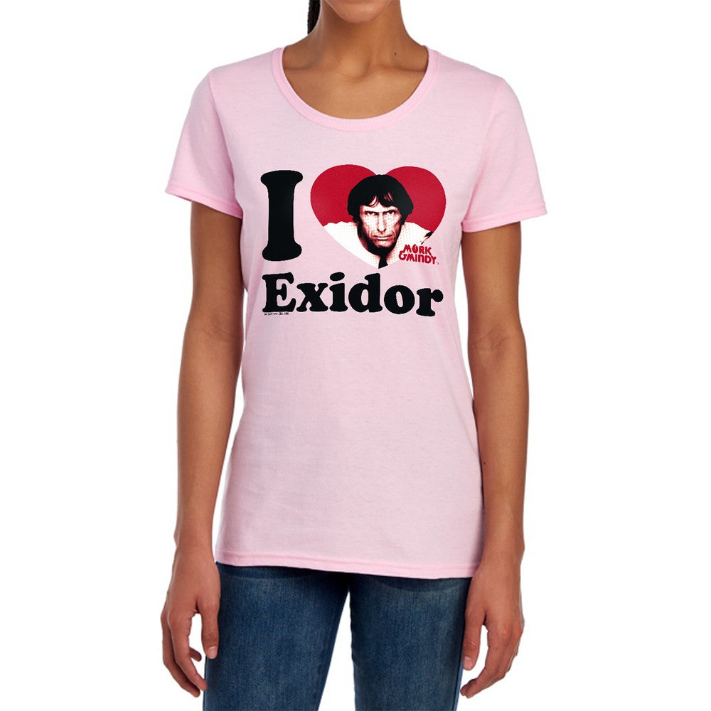 Mork & Mindy I Heart Exidor Licensed Women's T-Shirt Regular Fit SM