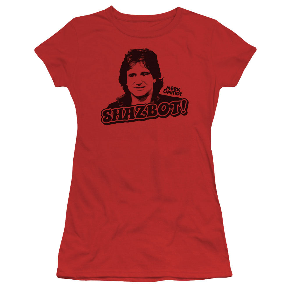 Mork & Mindy Shazbot Licensed Women's T-Shirt Juniors SM