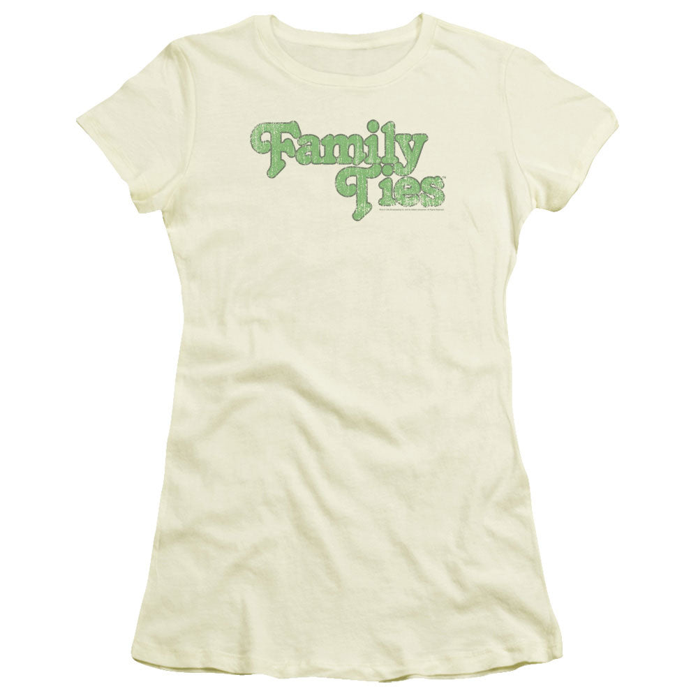 Family Ties Logo Licensed Women's T-Shirt Juniors LG