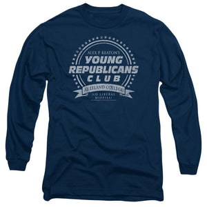 AN OFFCIALLY LICENSED FAMILY TIES YOUNG REPUBLICANS CLUB MEN'S LONG SLEEVE T-SHIRT NAVY