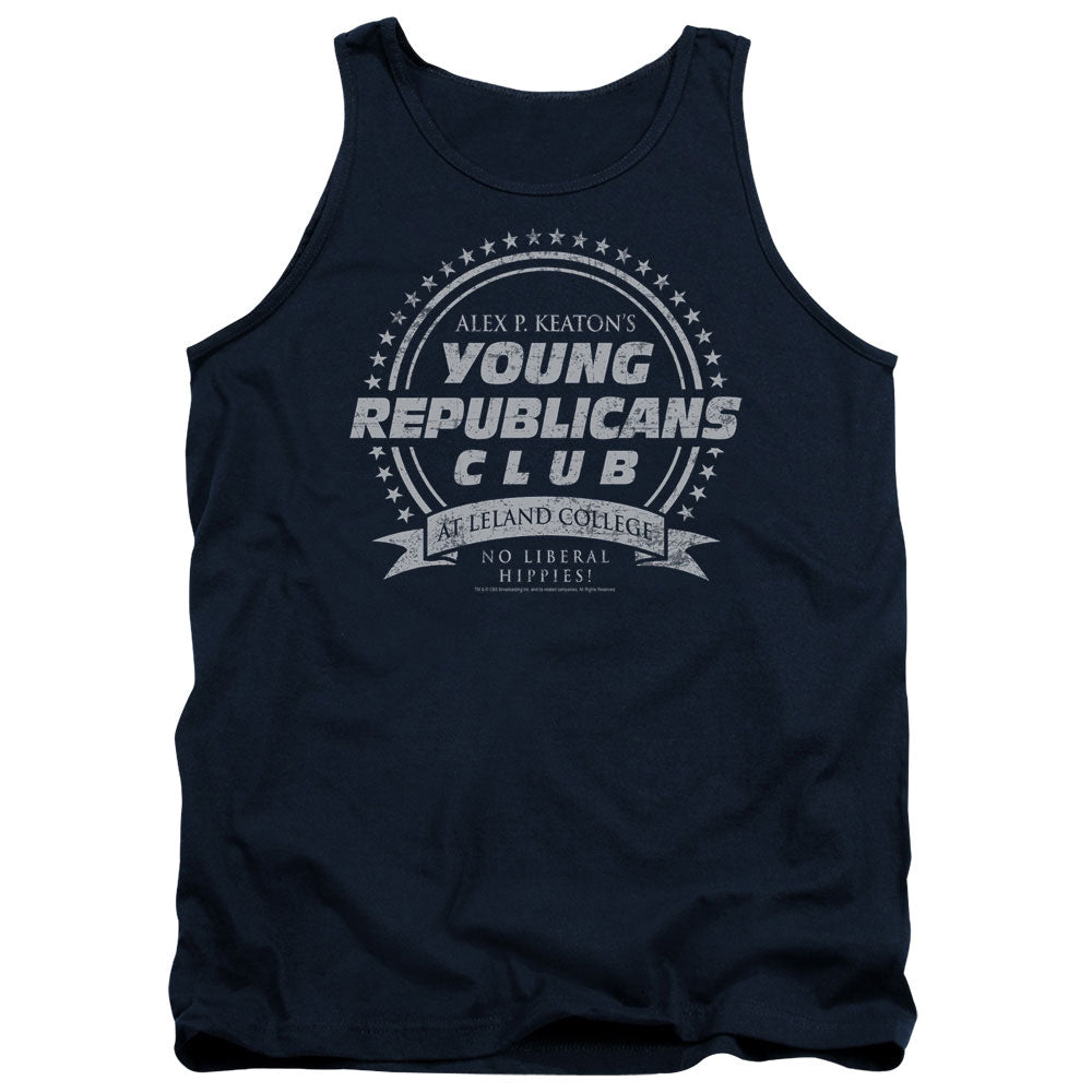 AN OFFCIALLY LICENSED FAMILY TIES YOUNG REPUBLICANS CLUB ADULT UNISEX TANK TOP NAVY