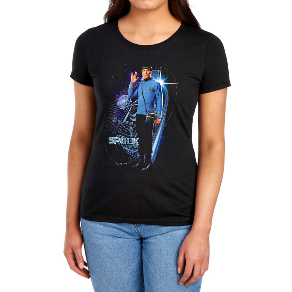 Star Trek Galactic Spock Licensed Women's T-Shirt Regular Fit MD
