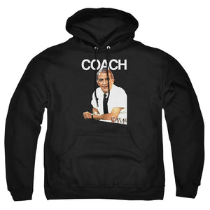 AN OFFCIALLY LICENSED CHEERS COACH ADULT UNISEX PULLOVER HOODIE BLACK