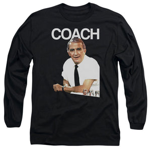 AN OFFCIALLY LICENSED CHEERS COACH MEN'S LONG SLEEVE T-SHIRT BLACK