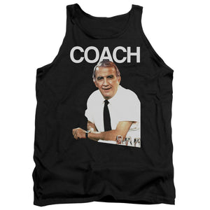 AN OFFCIALLY LICENSED CHEERS COACH ADULT UNISEX TANK TOP BLACK