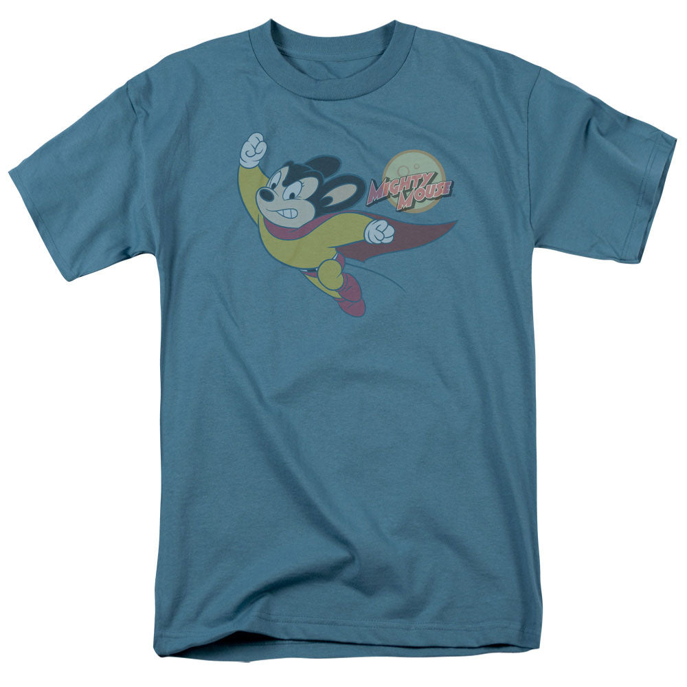 Mighty Mouse To The Sky Licensed Adult Unisex T-Shirt Regular Fit Tee MD-2X