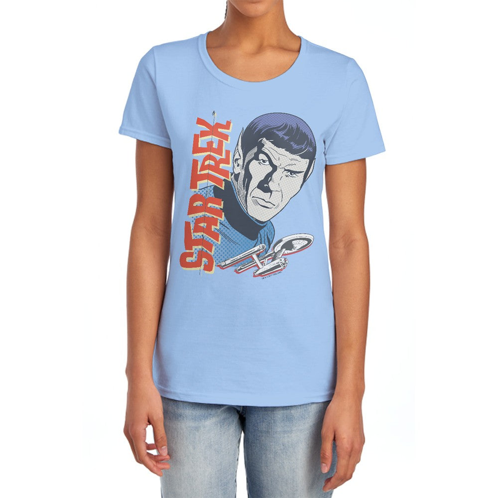 Star Trek Vintage Spock Licensed Women's T-Shirt Regular Fit MD