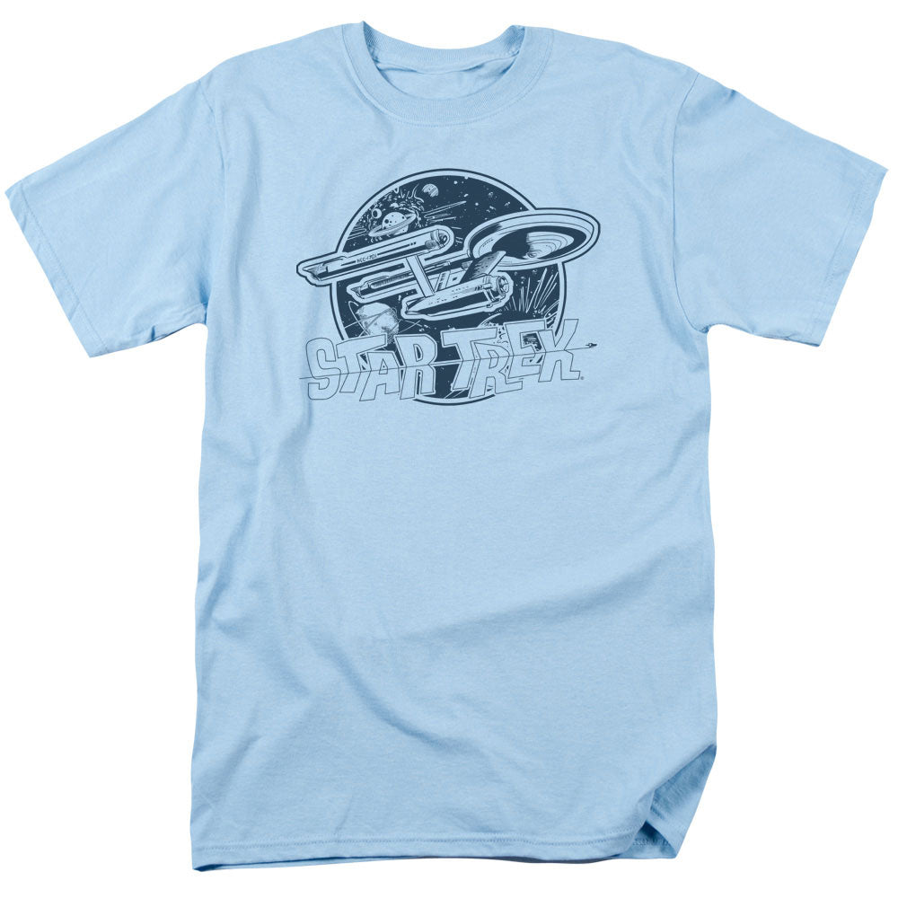 Star Trek Retro Enterprise Licensed Adult Unisex T-Shirt Regular Fit Tee SM-3X