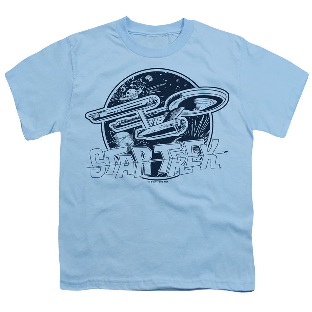 Star Trek Retro Enterprise Licensed Kid's T-Shirt (Ages 4-7) SM-XL