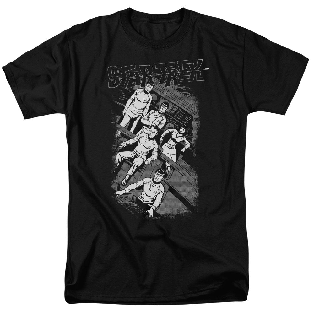 Star Trek Retro Tilted Bridge Licensed Adult Unisex T-Shirt Regular Fit Tee