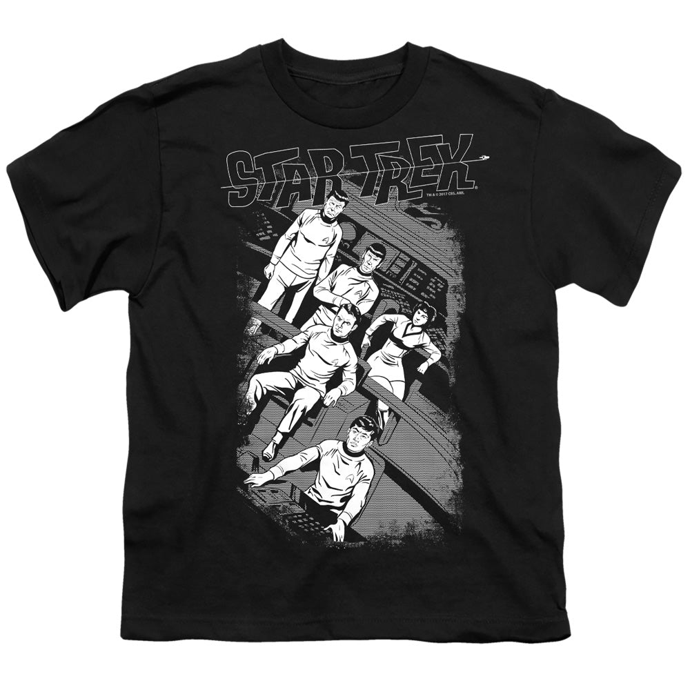 Star Trek Retro Tilted Bridge Licensed Kid's T-Shirt (Ages 4-7) SM-XL