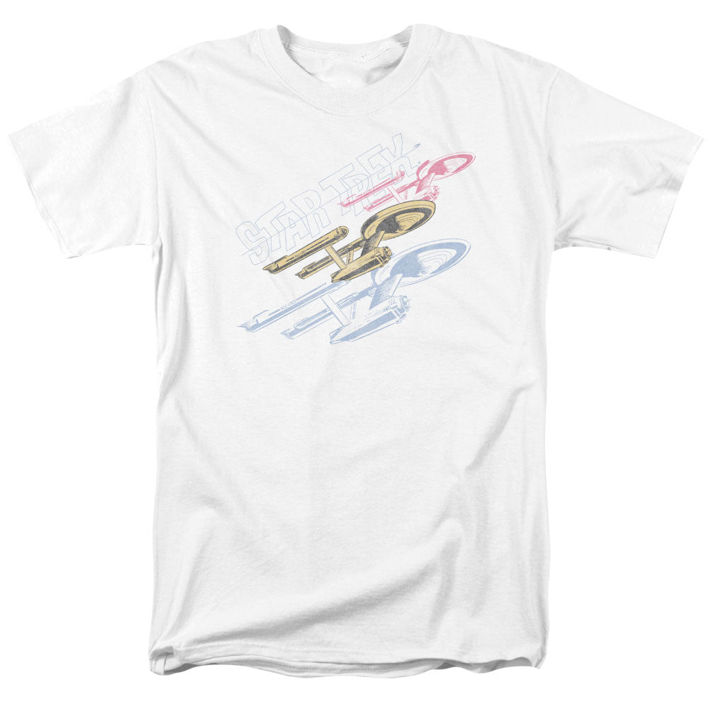 Star Trek Retro Tri Enterprise Licensed Adult Unisex T-Shirt Regular Fit Tee