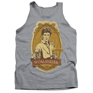 AN OFFCIALLY LICENSED CHEERS WOMANIZER ADULT UNISEX TANK TOP ATHLETIC HEATHER