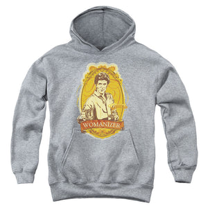 AN OFFCIALLY LICENSED CHEERS WOMANIZER YOUTH HOODIE ATHLETIC HEATHER