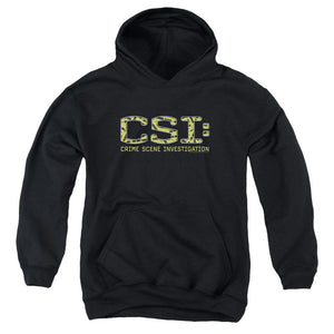 AN OFFCIALLY LICENSED CSI COLLAGE LOGO YOUTH HOODIE BLACK