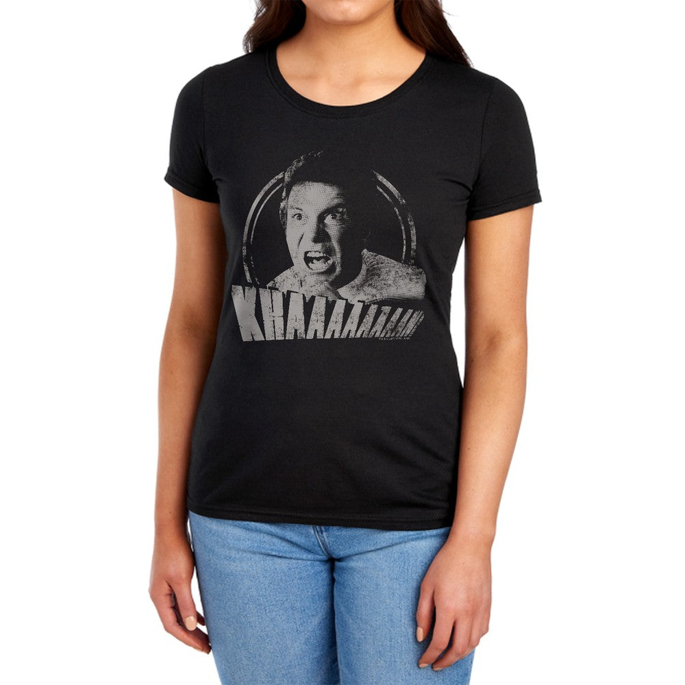 Star Trek Khan Distressed Licensed Women's T-Shirt Regular Fit LG