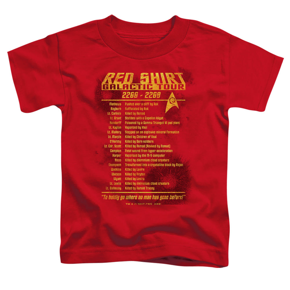 Star Trek Red Shirt Tour Licensed Toddler T-Shirt LG