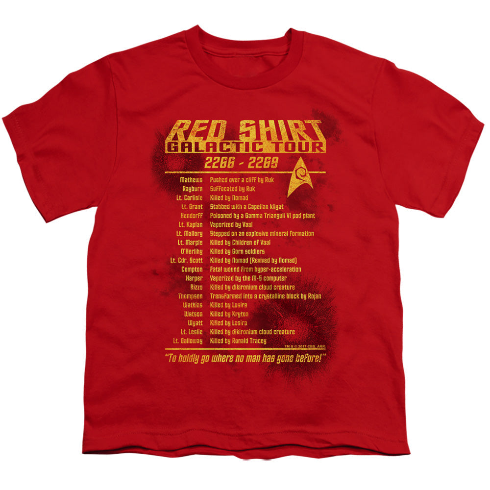 Star Trek Red Shirt Tour Licensed Kid's T-Shirt (Ages 4-7) SM-XL
