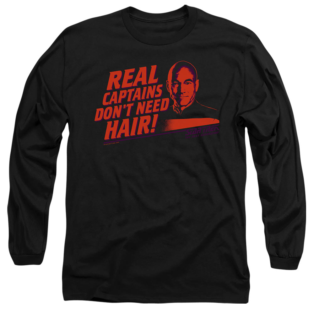 Star Trek Real Captain Licensed Adult Unisex Long Sleeve T-Shirt LG