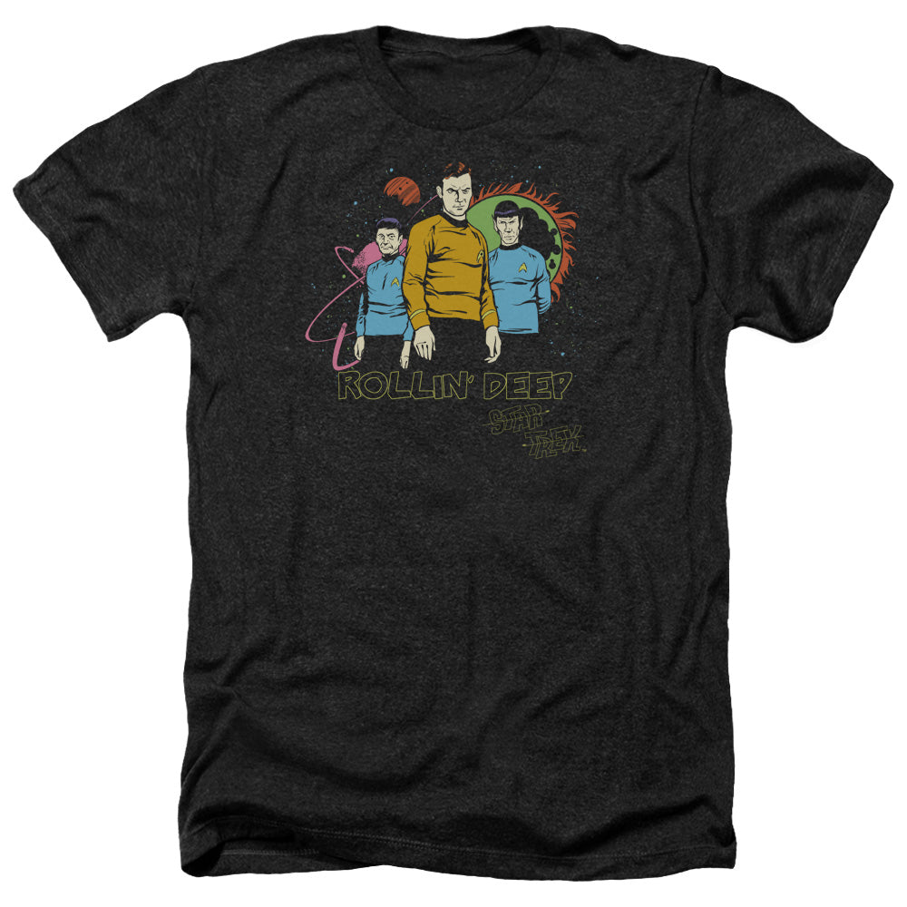 Star Trek Rollin Deep Licensed Adult Unisex T-Shirt Heather Tee LG