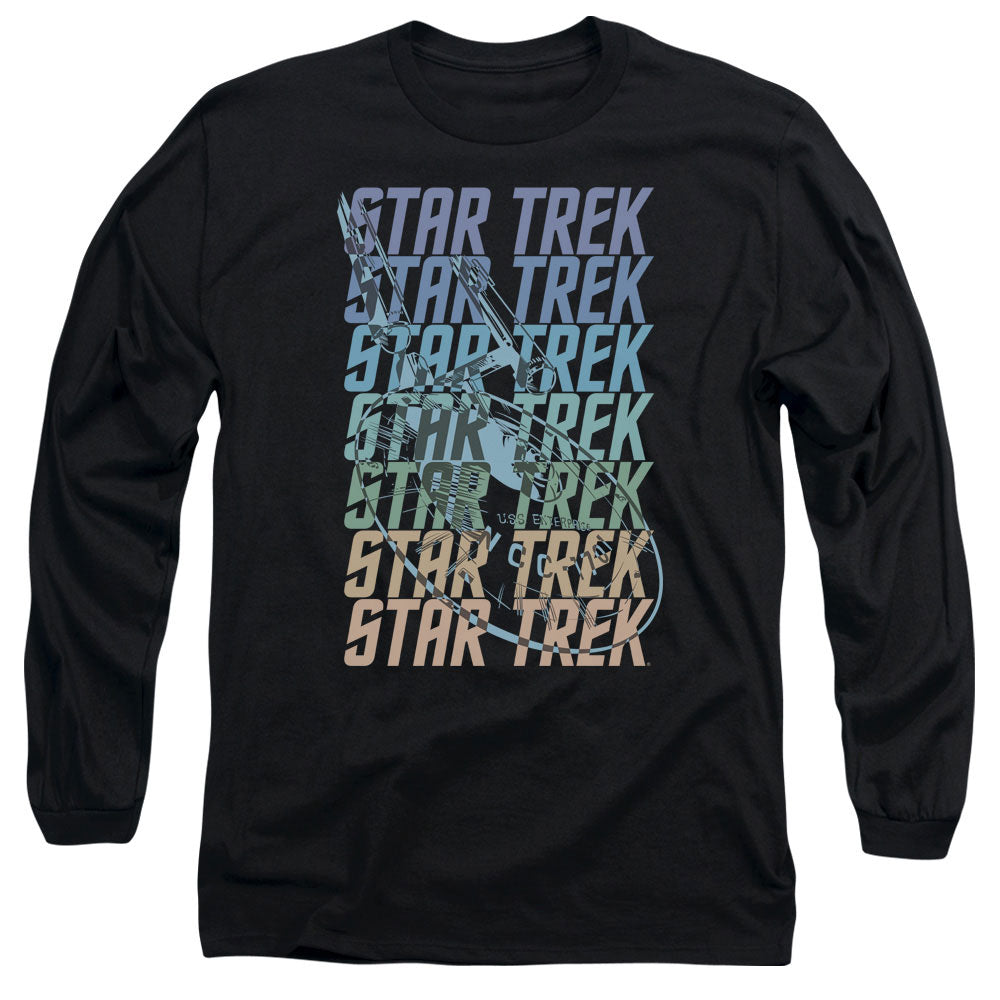 Star Trek Multi Logo Enterprise Licensed Adult Unisex Long Sleeve T-Shirt LG