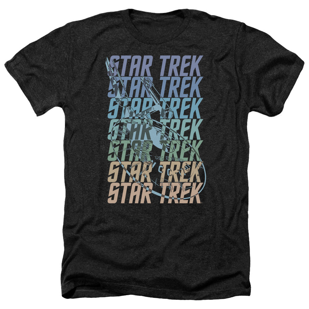Star Trek Multi Logo Enterprise Licensed Adult Unisex T-Shirt Heather Tee LG