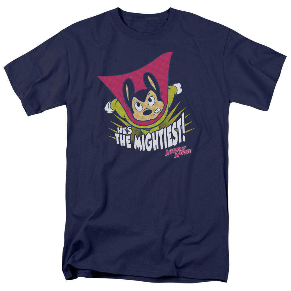 Mighty Mouse The Mightiest Licensed Adult Unisex T-Shirt Regular Fit Tee LG-2X